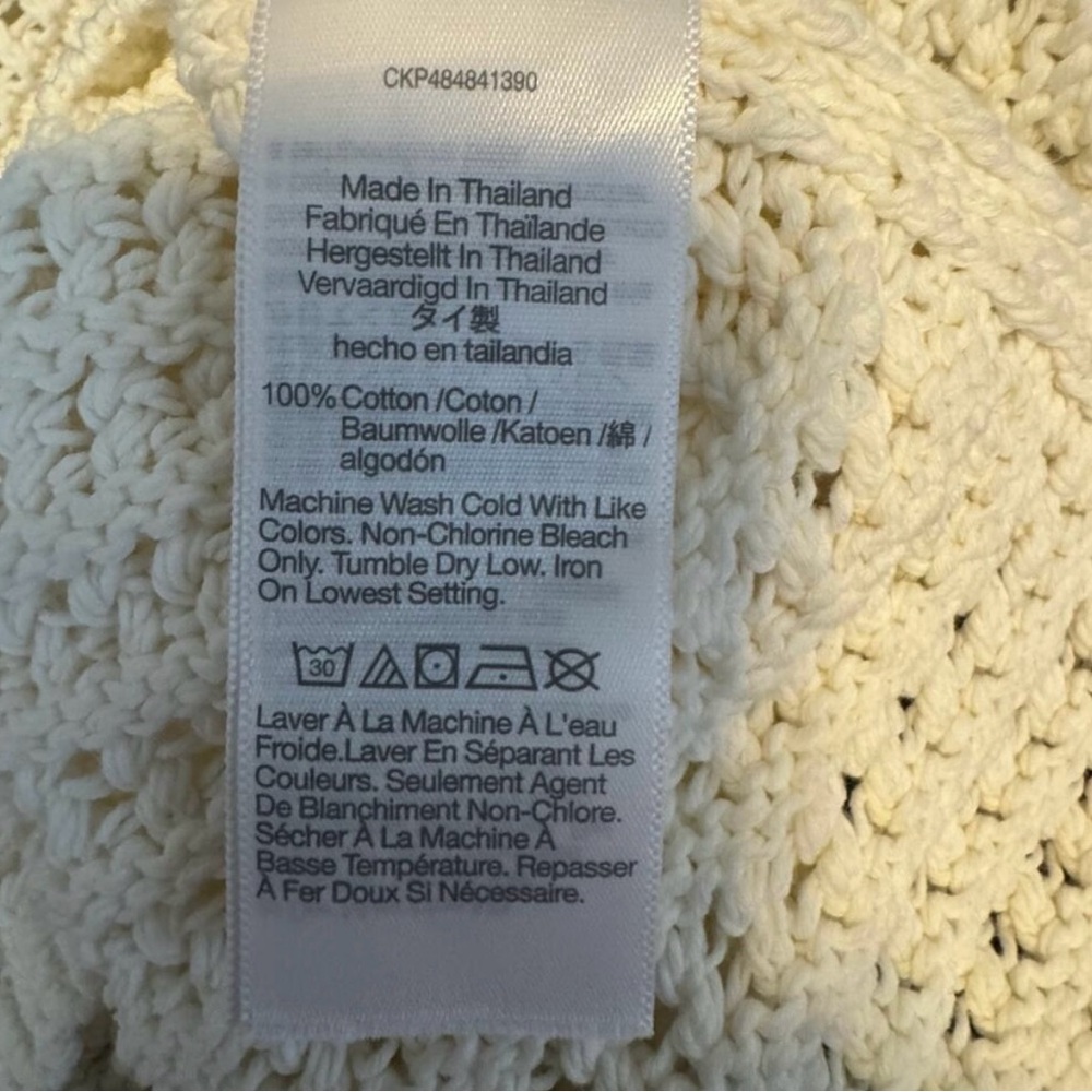 Madewell Crochet Tank Top - Bright Ivory - Size Medium - Picture 5 of 5